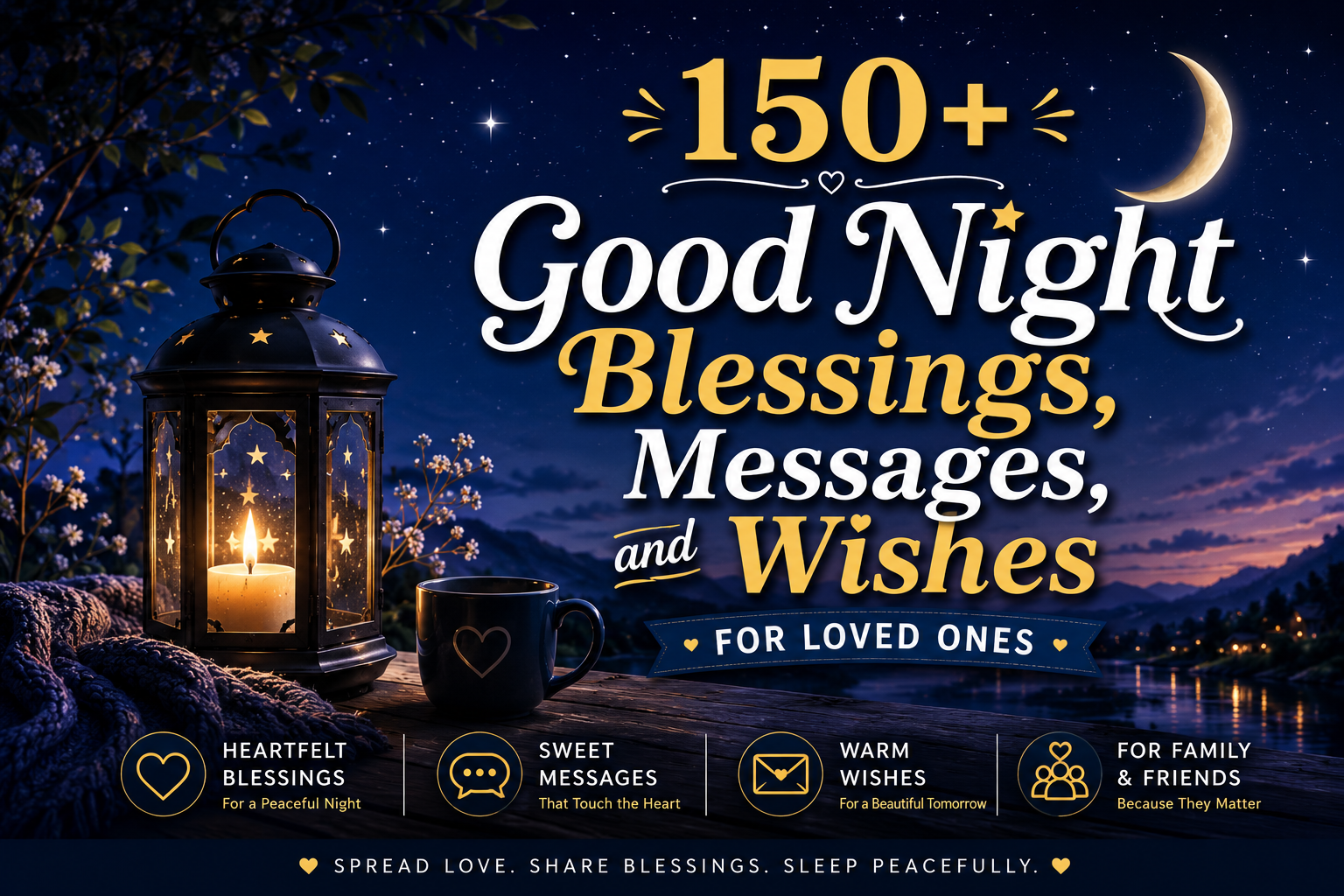 150+ Good Night Blessings, Messages, and Wishes for Loved Ones liners