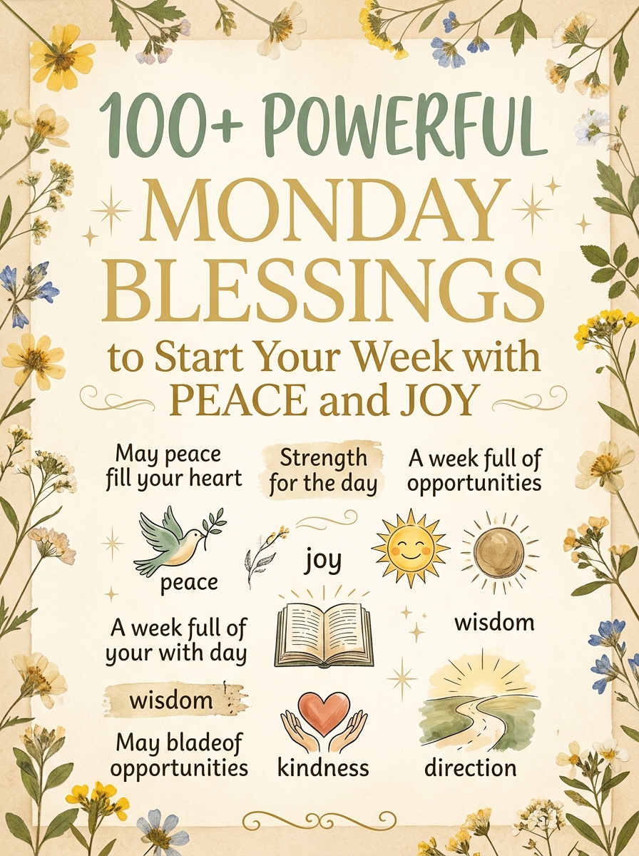 100+ Powerful Monday Blessings to Start Your Week with Peace and Joy